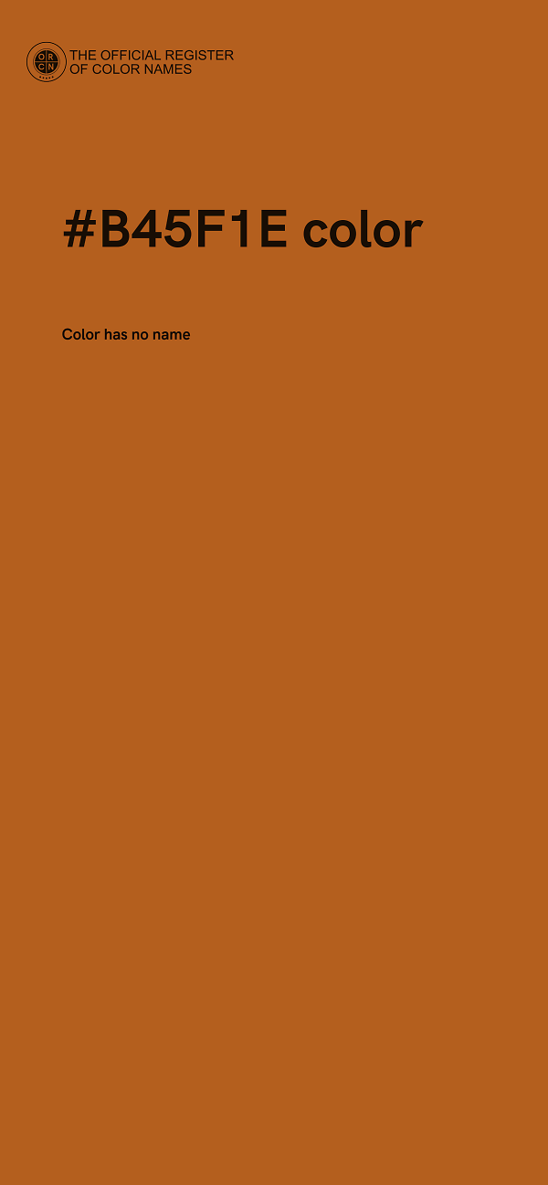 #B45F1E color image