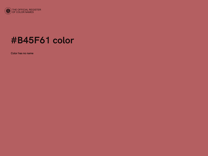 #B45F61 color image