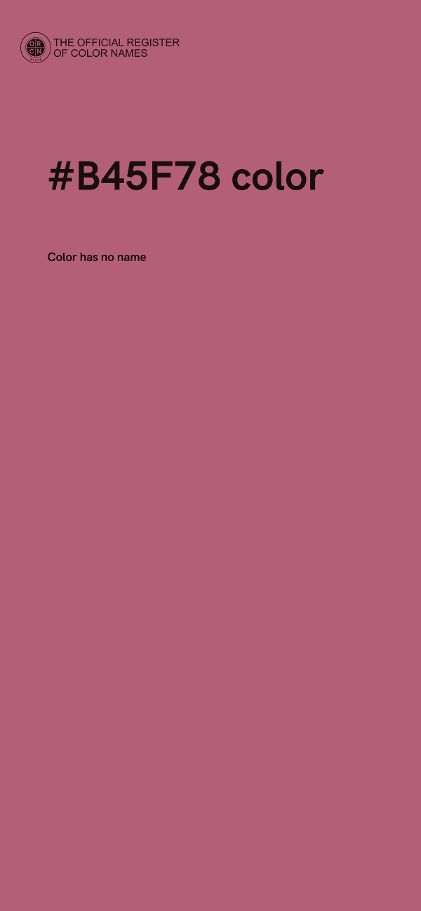 #B45F78 color image