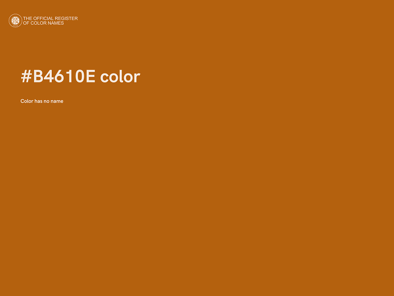 #B4610E color image