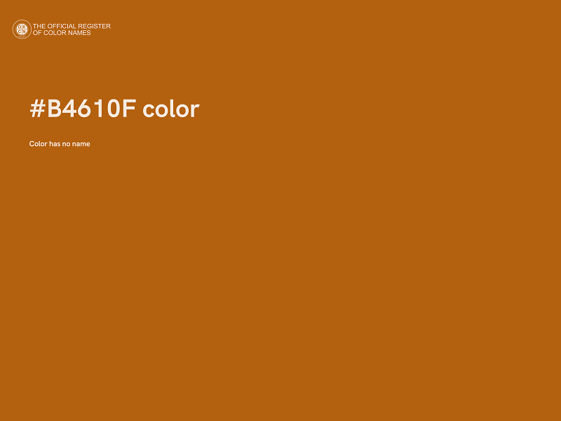 #B4610F color image