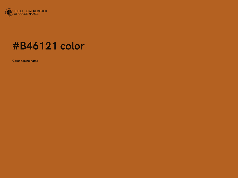 #B46121 color image