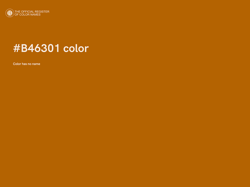 #B46301 color image