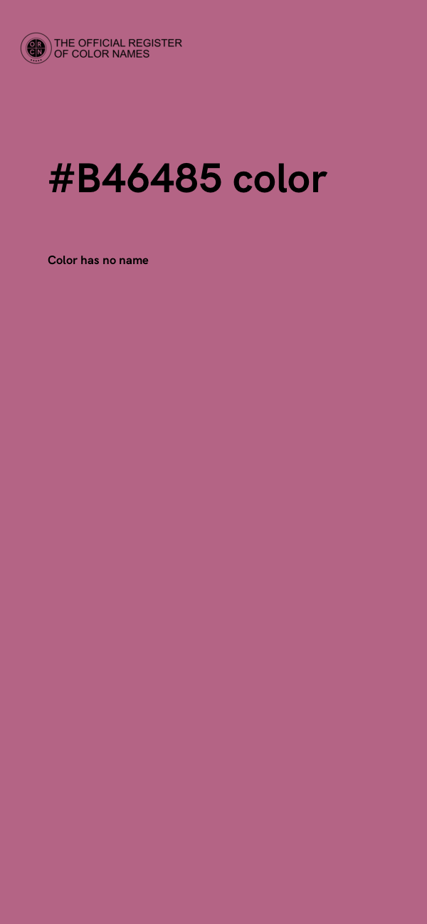 #B46485 color image