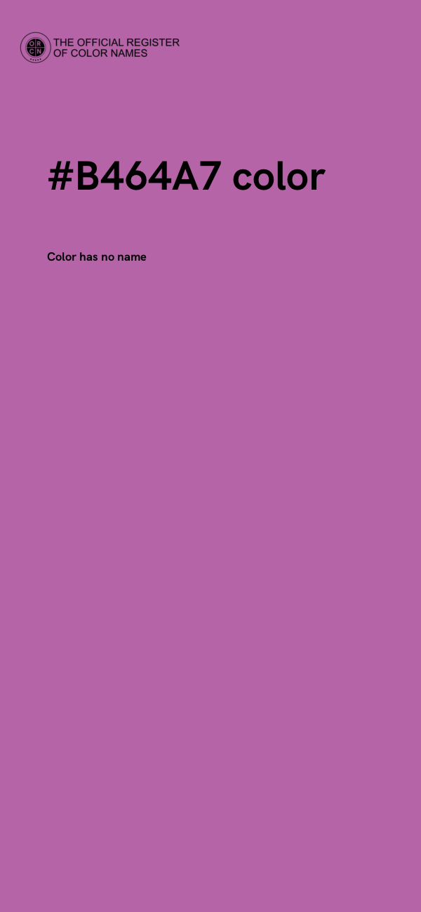 #B464A7 color image