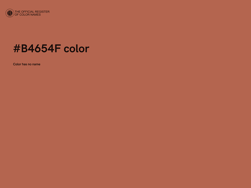 #B4654F color image