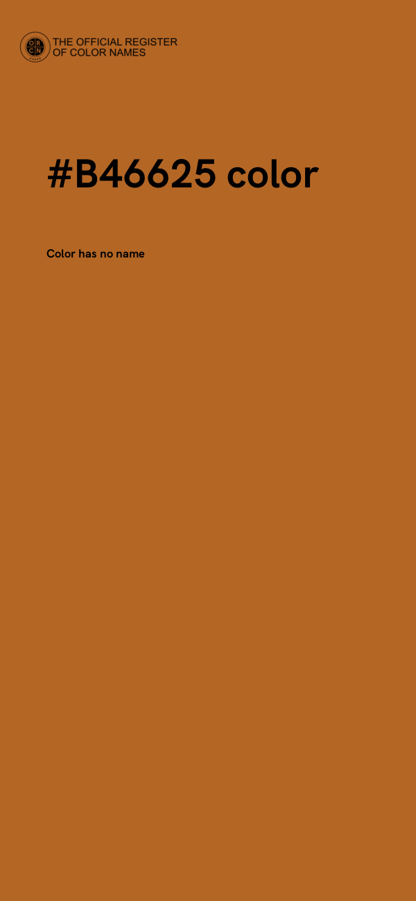 #B46625 color image