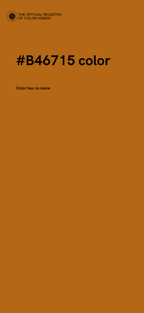 #B46715 color image
