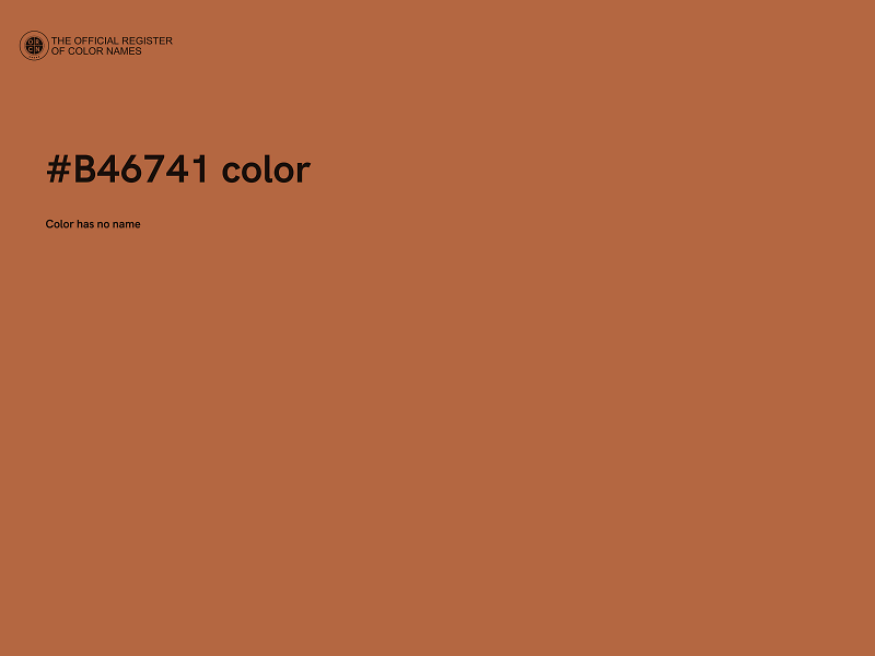 #B46741 color image