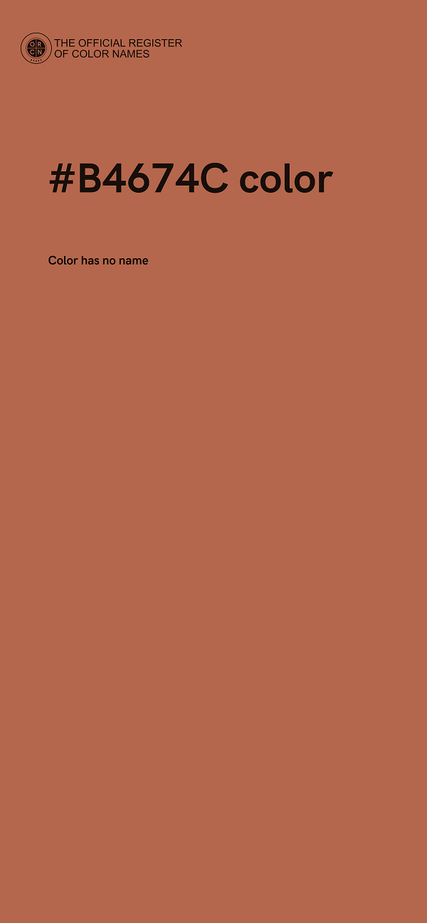 #B4674C color image