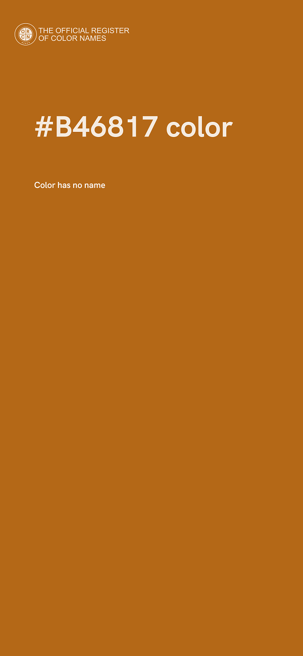 #B46817 color image
