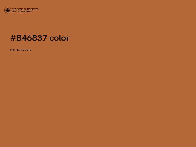 #B46837 color image