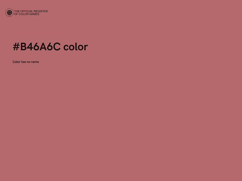 #B46A6C color image