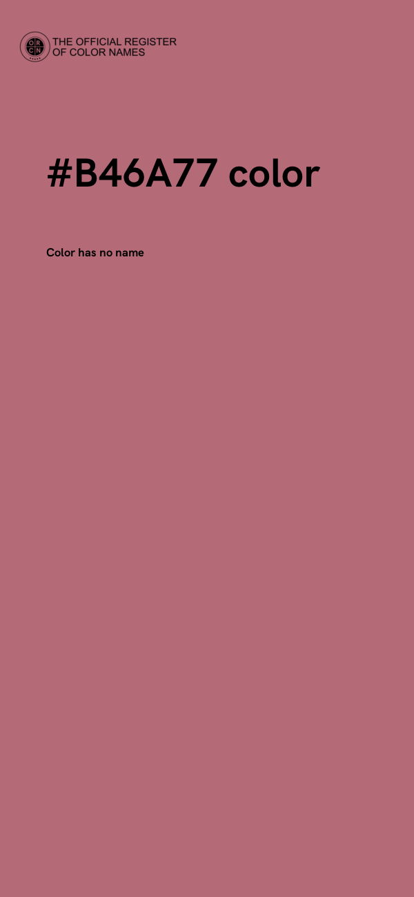 #B46A77 color image