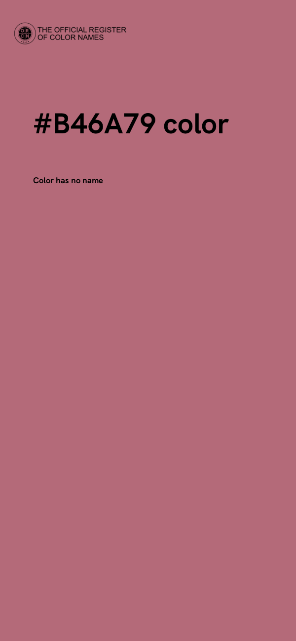 #B46A79 color image