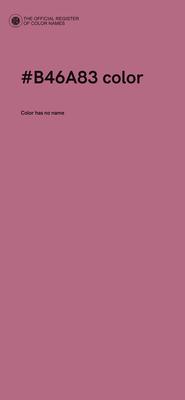 #B46A83 color image