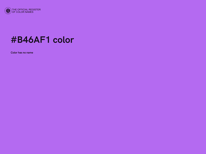 #B46AF1 color image