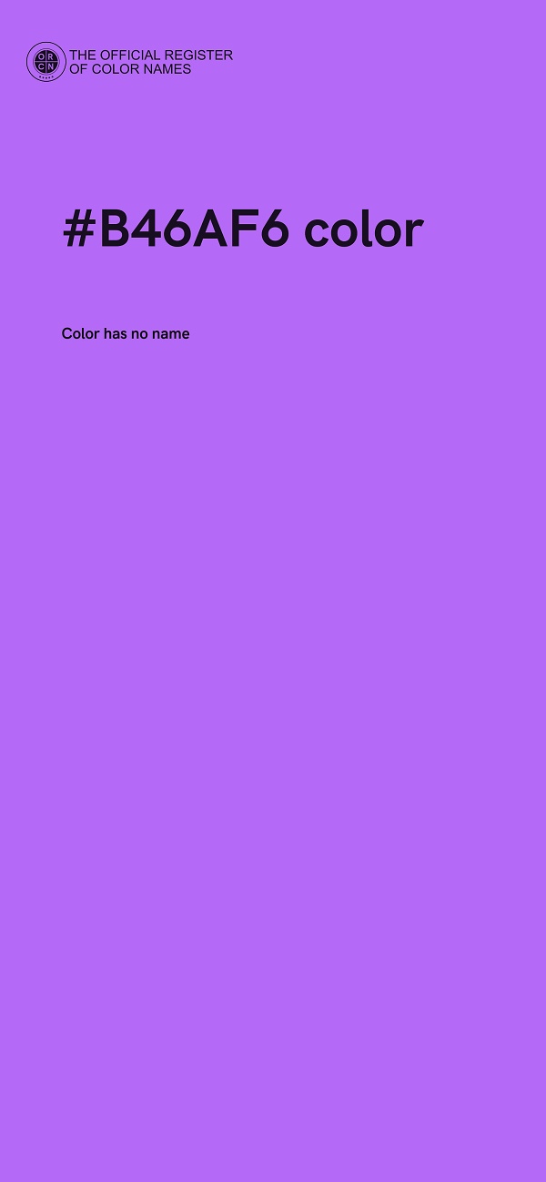 #B46AF6 color image