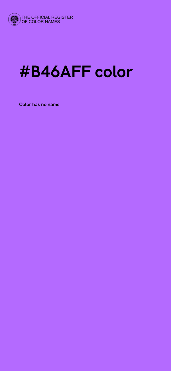 #B46AFF color image