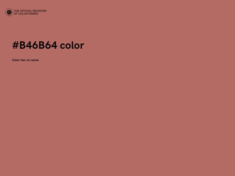 #B46B64 color image