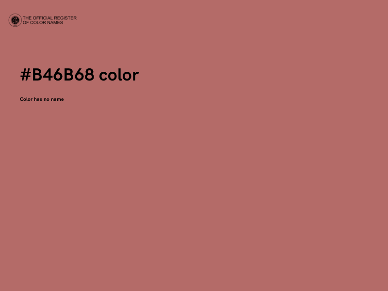 #B46B68 color image