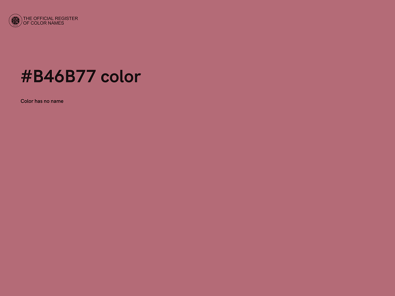 #B46B77 color image