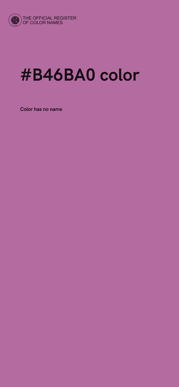 #B46BA0 color image