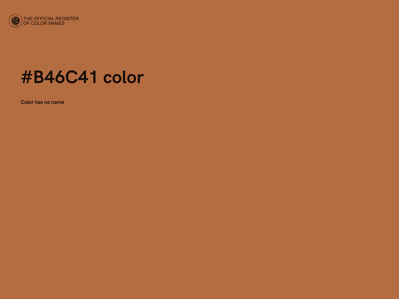 #B46C41 color image