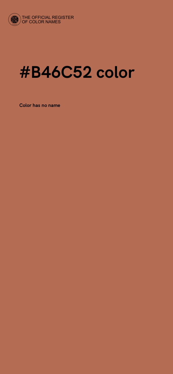 #B46C52 color image