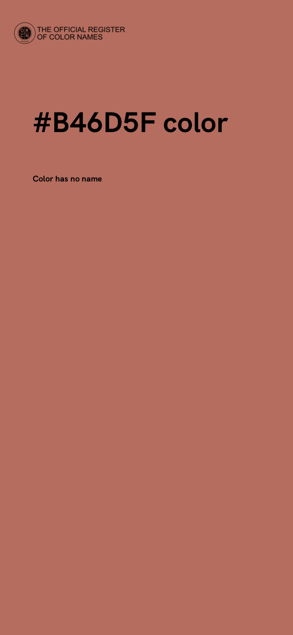 #B46D5F color image