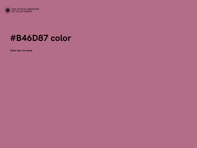 #B46D87 color image