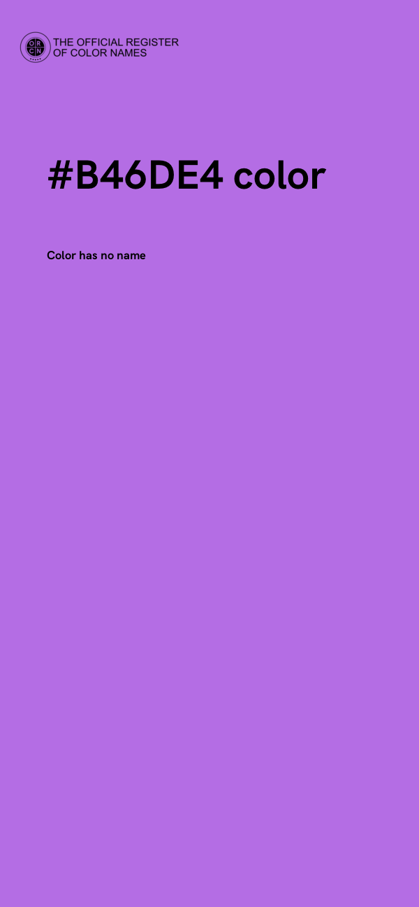 #B46DE4 color image