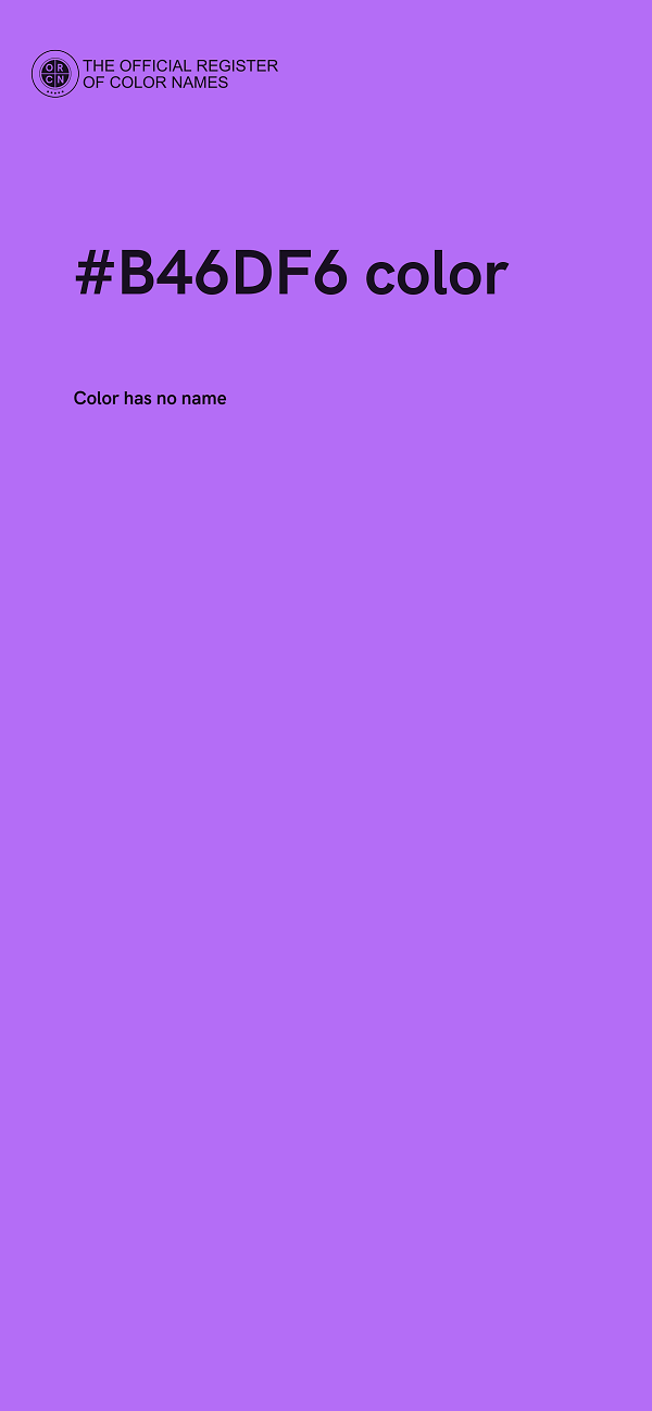 #B46DF6 color image