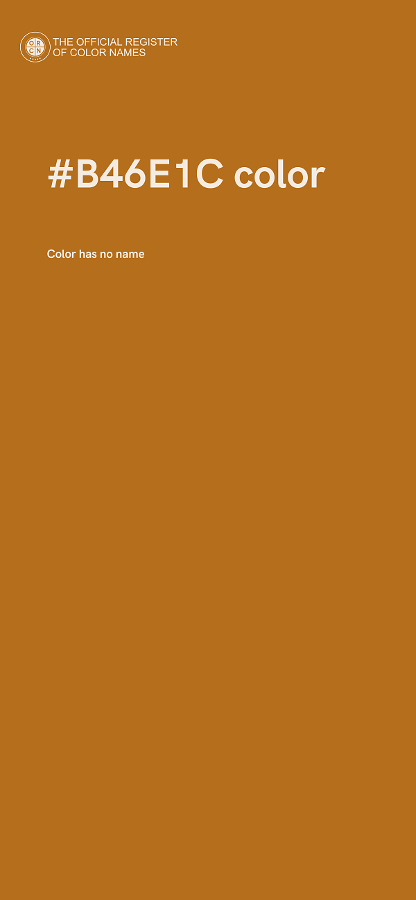 #B46E1C color image