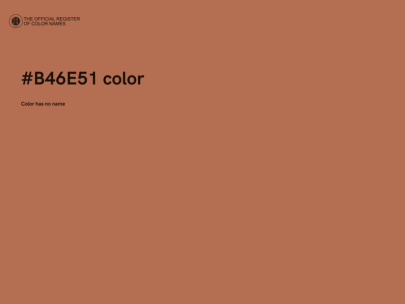 #B46E51 color image
