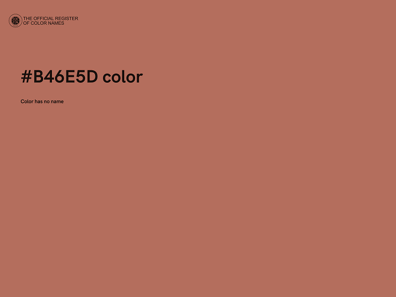 #B46E5D color image