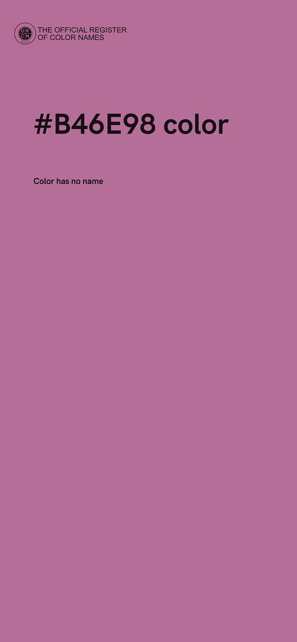 #B46E98 color image