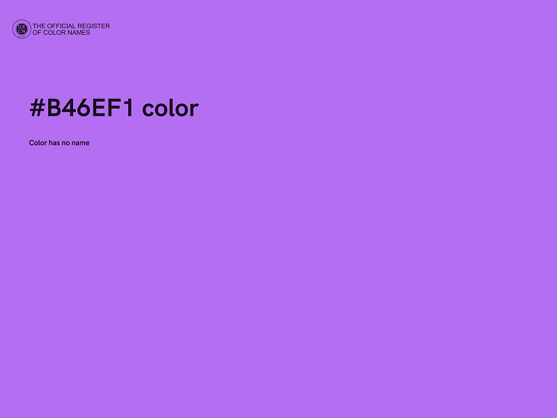 #B46EF1 color image