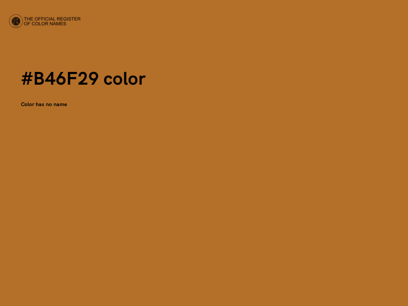 #B46F29 color image
