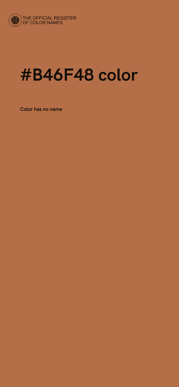 #B46F48 color image