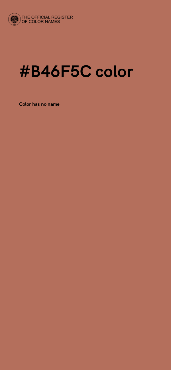 #B46F5C color image