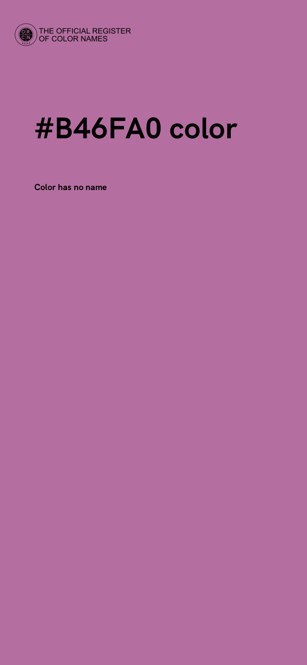 #B46FA0 color image