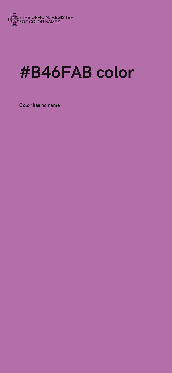 #B46FAB color image