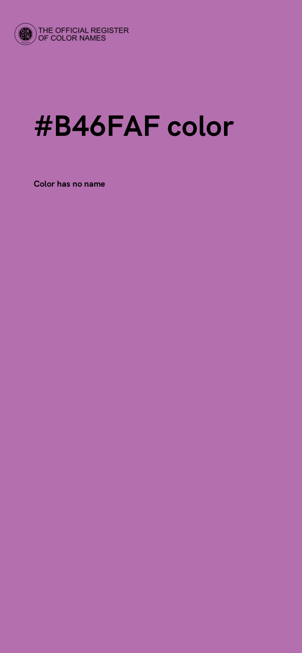 #B46FAF color image