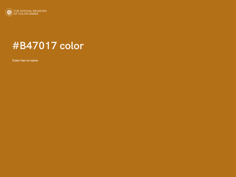 #B47017 color image