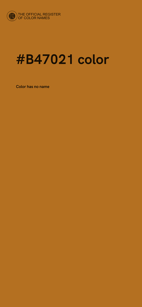 #B47021 color image
