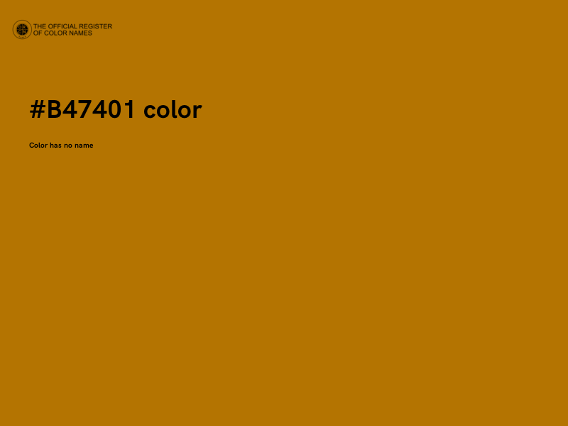 #B47401 color image