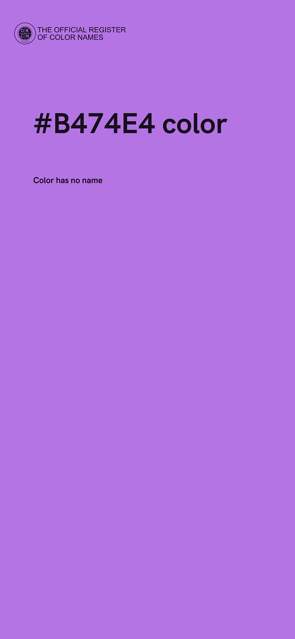 #B474E4 color image