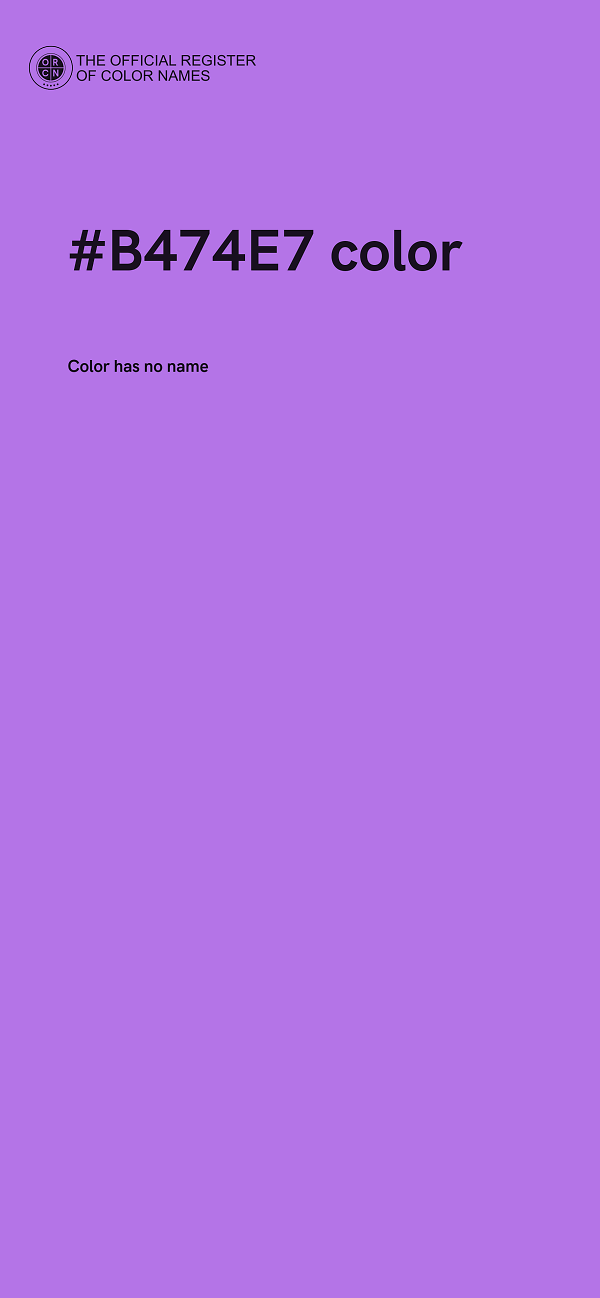 #B474E7 color image