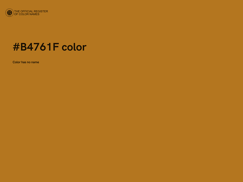 #B4761F color image